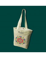 Eco-Friendly Hand Embroidered Alpana Jute Tote Bag