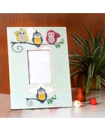 Handmade Wooden Owl Printed Photo Frame