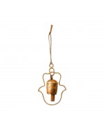 Handmade Copper Bell with Hamsa Design