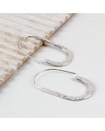 Handcrafted Hammered Earring - Silver