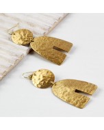 Handcrafted Brass Earring - Golden