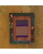 Upcycled Tribal Women Madhubani Handpainted Fabric Wall Frame