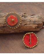 Upcycled Ushas Vani Earrings - Red
