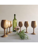 Premium Teak Wood Wine/Juice Glass - Set of 2