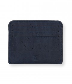 Reilly Card Case, Made from Cork - Navy Blue