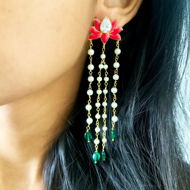 Shop for Colour Me Green Earrings online in India  Amaris Jewels  AMARIS  BY PRERNA RAJPAL