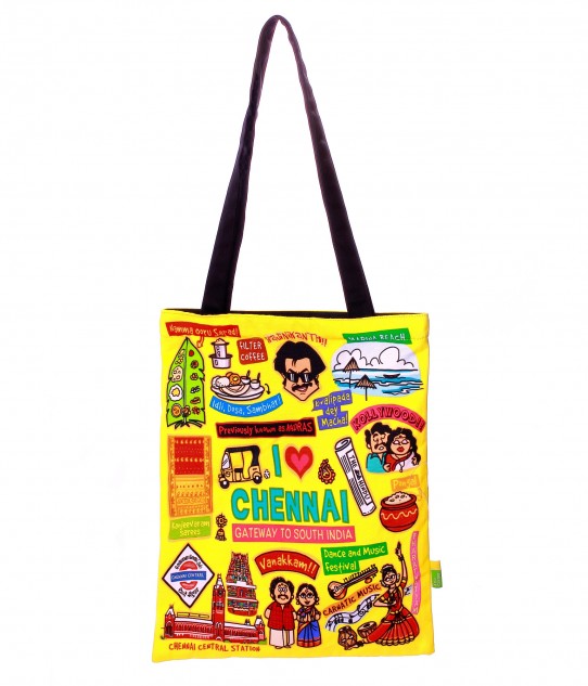 Small Coloured Chennai Cotton Bag