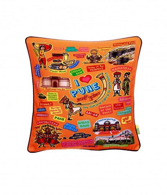 Coloured Pune Cushion cover