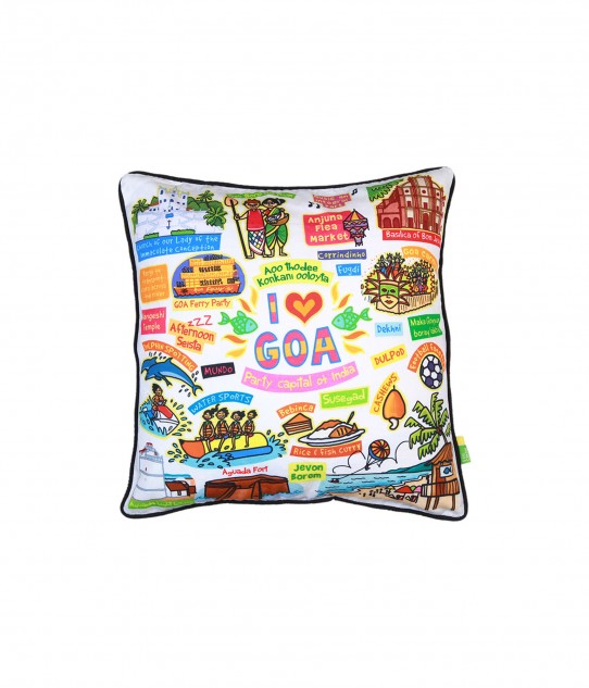 White Goa Cushion Cover