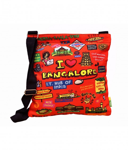 Coloured Bangalore Cotton Sling Bag