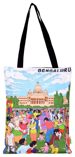 Small Namma Bengaluru Vidhan Soudha Cotton Bag