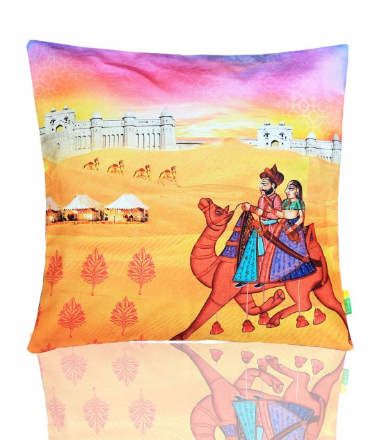 Indian Art Camel Cushion Cover