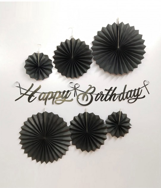 Birthday Decoration | Black Birthday Decoration Kit | Loopify