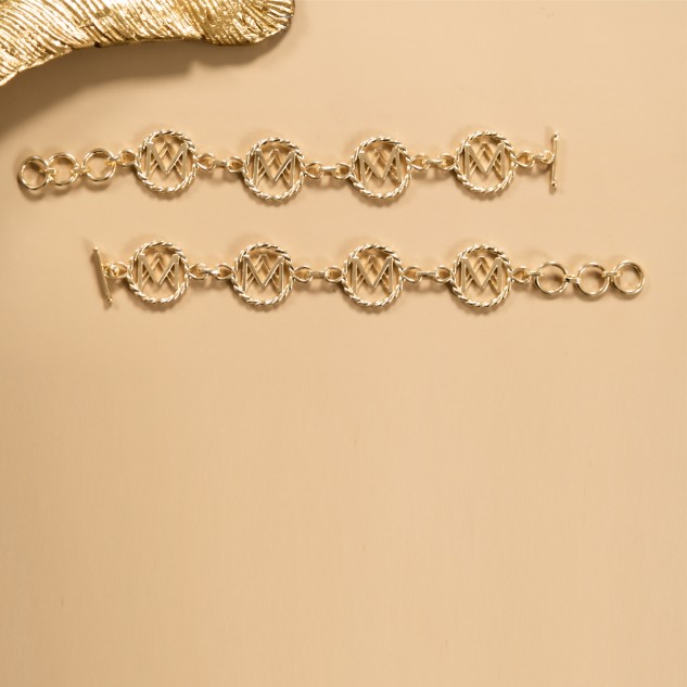 MA Monogram Singature Bracelet - Gold