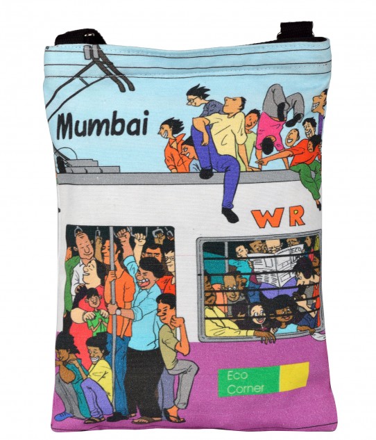 Small Mumbai Local Cotton Sling Bag