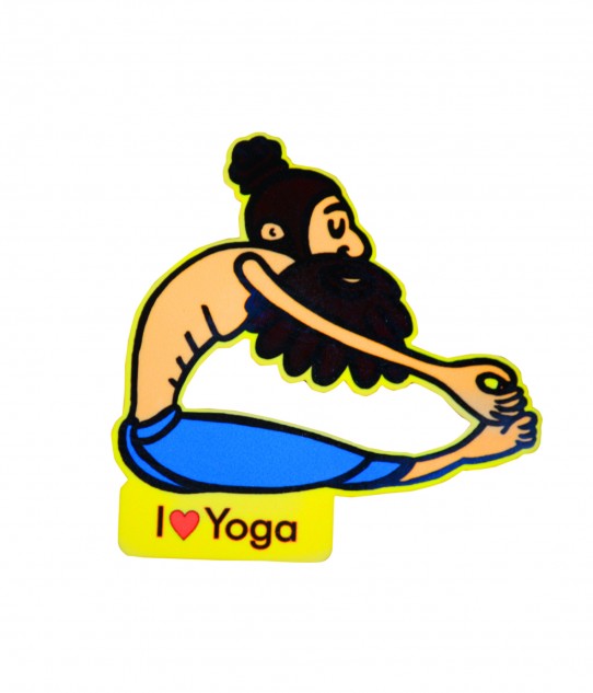 Blue Indian Yogi Magnet