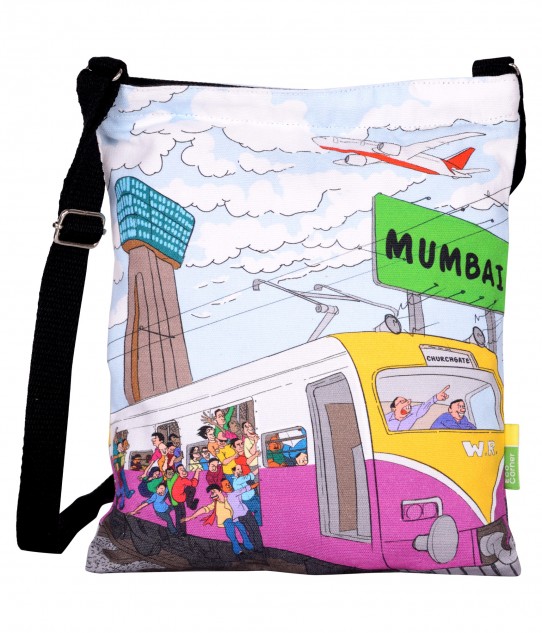 Small Aamchi Mumbai Train Sling Bag