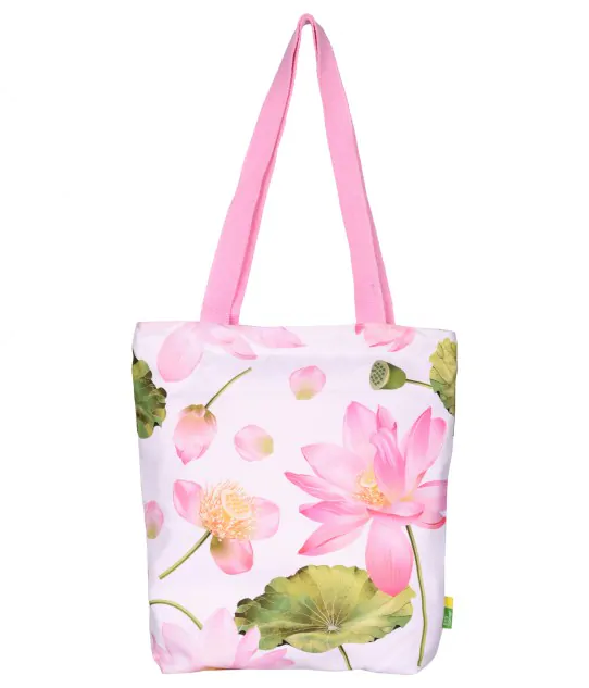 Lotus flower RPET tote bag