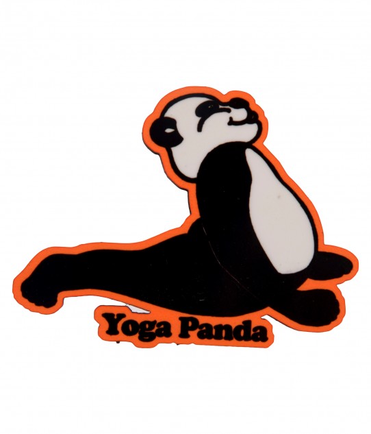 Orange Yoga Panda Magnet