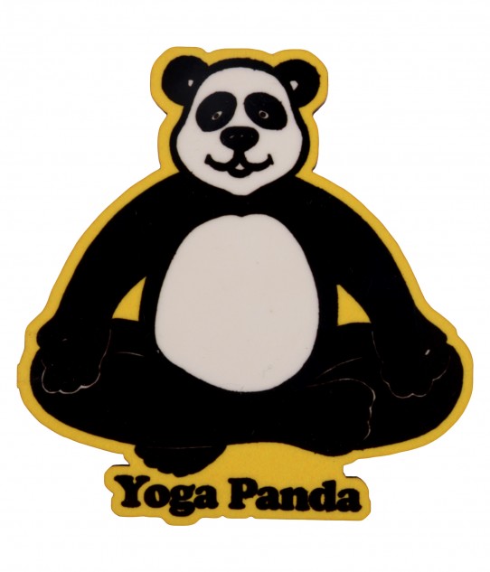 Yellow Yoga Panda Magnet
