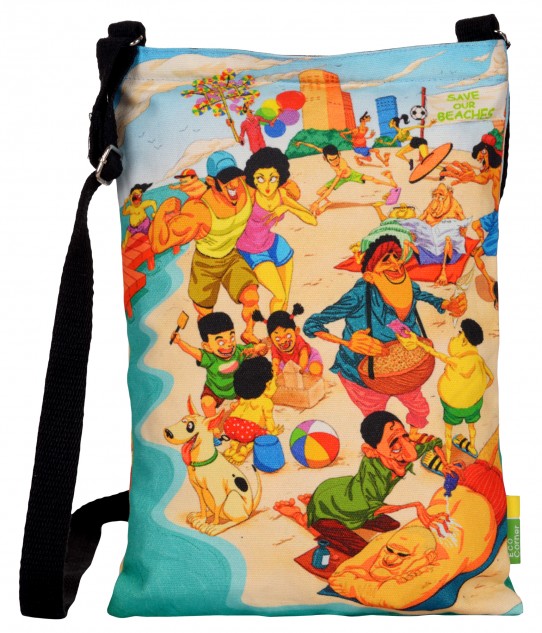 Beach Cotton Sling Bag