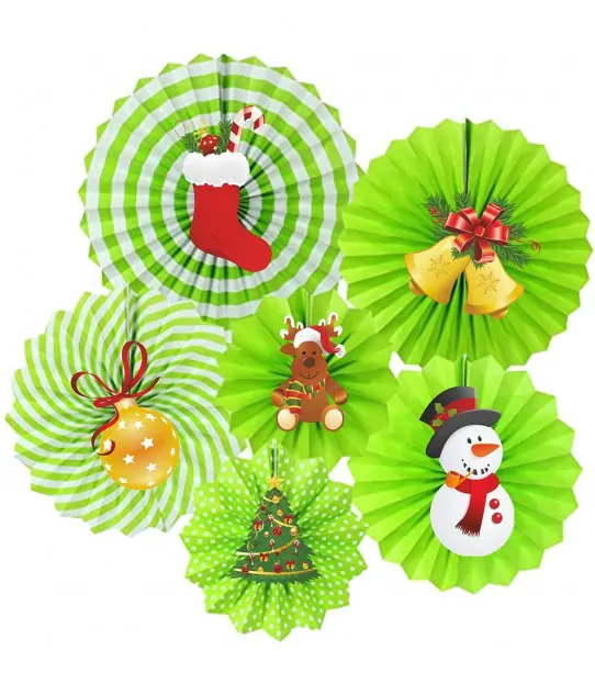 Christmas Paper Fan decorations
