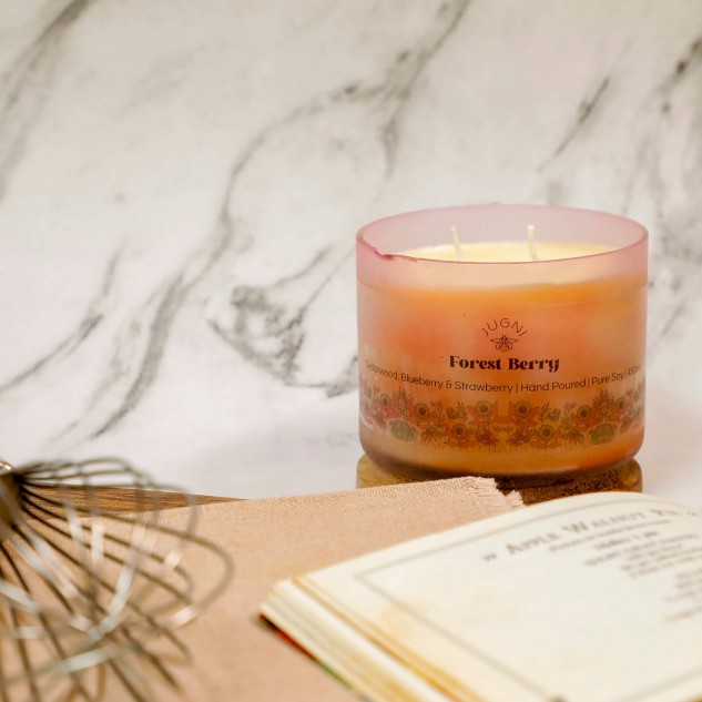 Handpoured Forest Berry Soy Wax Aroma Candle - 450 ml