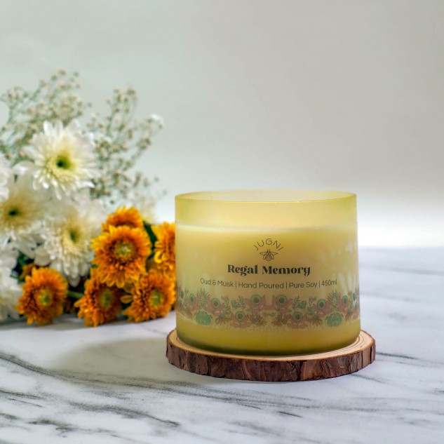 Handpoured Regal Memory Soy Wax Aroma Candle - 450 ml