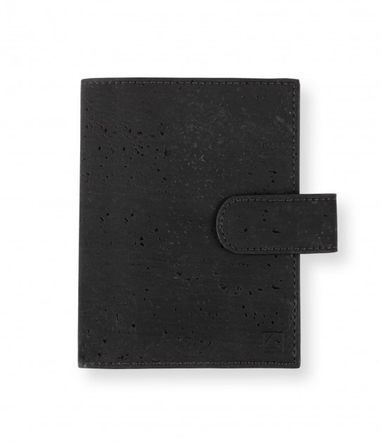 Cedar Passport Sleeve, Made from Cork - Black