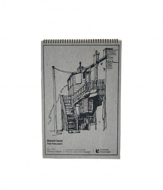 Handmade Sketch/Art Book - Beige, 14x11