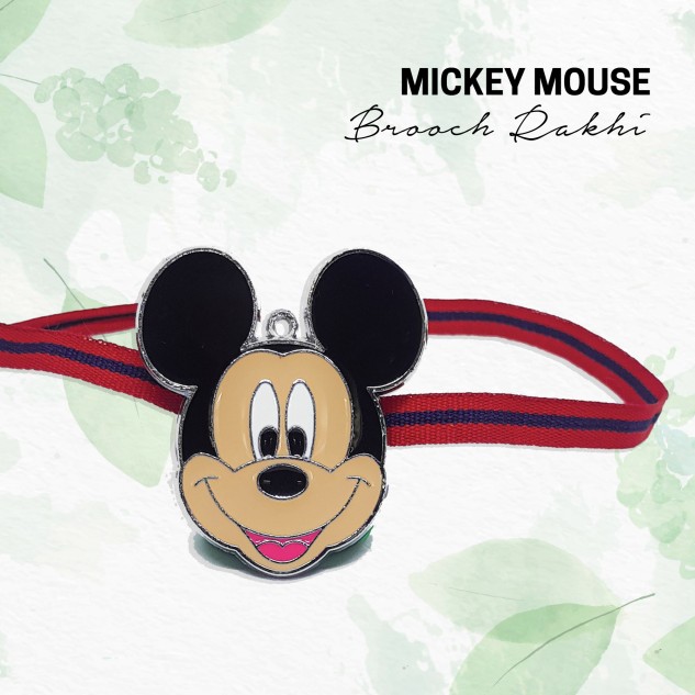 Mickey Mouse - The Brooch Rakhi with Kid's Safety Pin