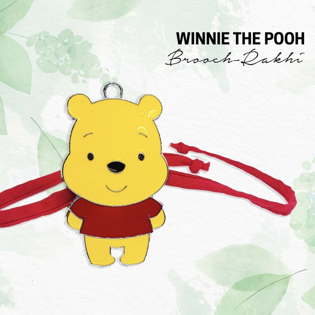 Winnie the Pooh - The Brooch Rakhi with Kid's Safety Pin