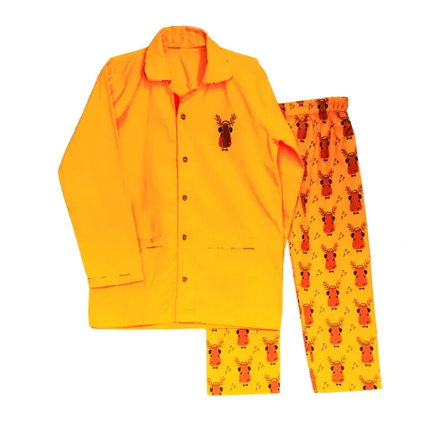 Deary Dreams Kids Regular Collar Loungewear - Yellow, Printed