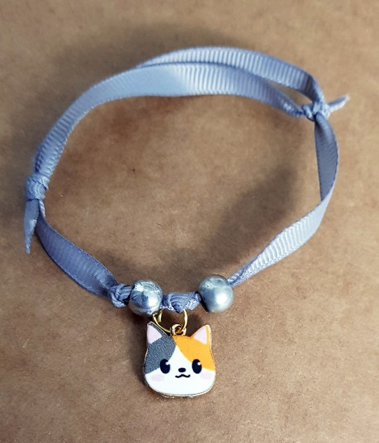 Cat Cute, Upcycled Rakhi Bracelet for Kids