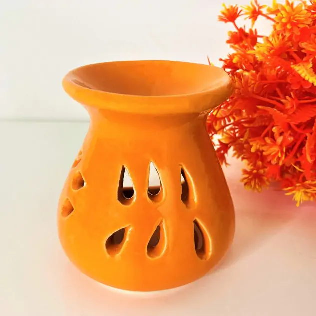 Ceramic Aroma Diffuser - Medium, Orange