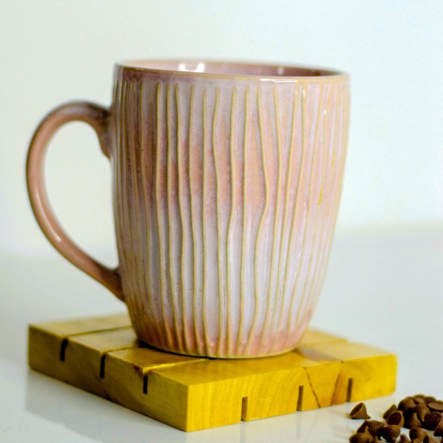 Ceramic Coffee Mug - Baby Pink