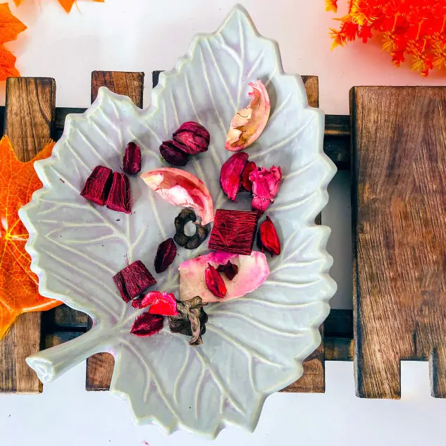 Ceramic Maple Leaf Shape Platter