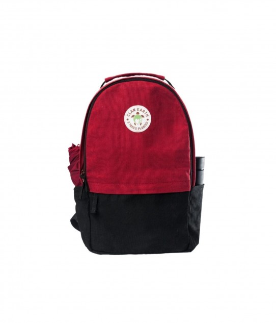 Amur Backpack - Cherry Red & Charcoal Black