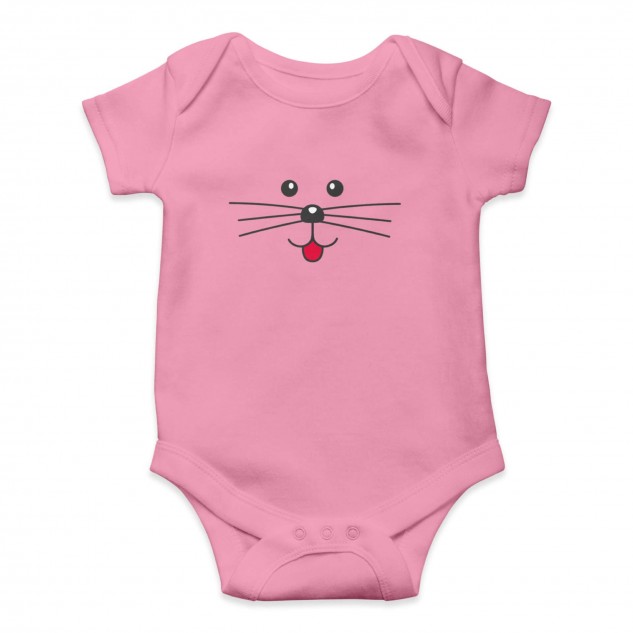 Cute Little Mouse Cotton Onesie Rompers - Pink, 3-6M