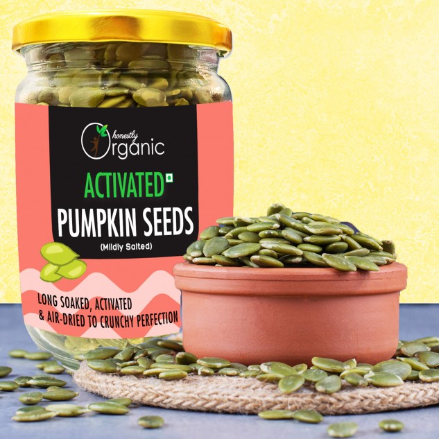 Mildly Salted Activated Organic Pumpkin Seeds - 300 grams