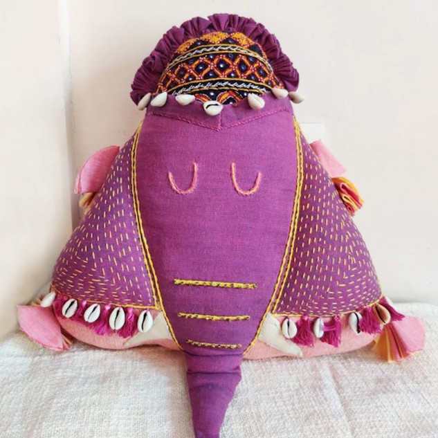 Gajah Companion Cushion - Purple