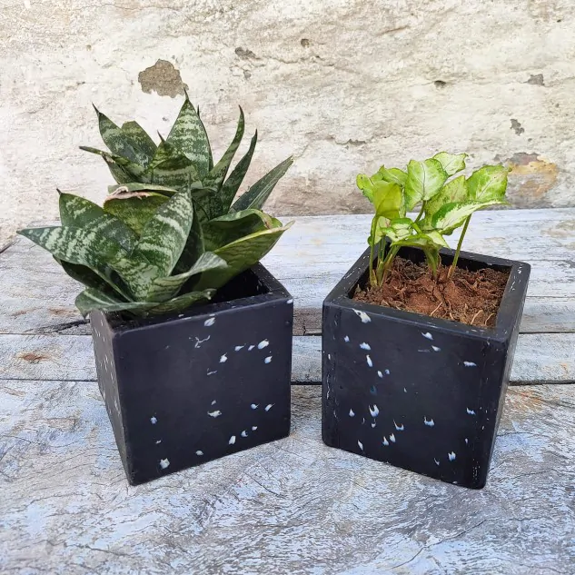 Indoor Mini Planter/Pot | Made from Recycled Plastic