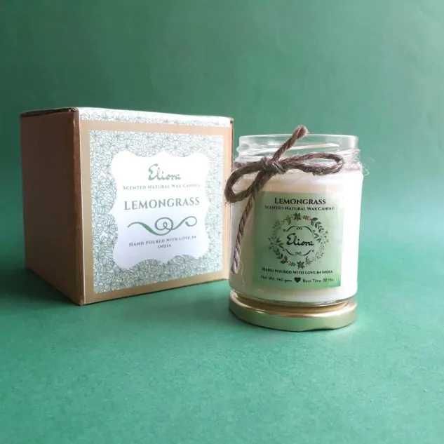 Lemongrass scented candle