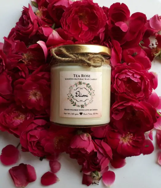 Rose Petals Candle Jar