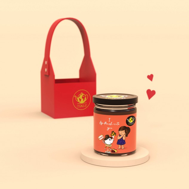 I Ap - Peach - iate You Valentine's Day Tea Gift Bag - Red