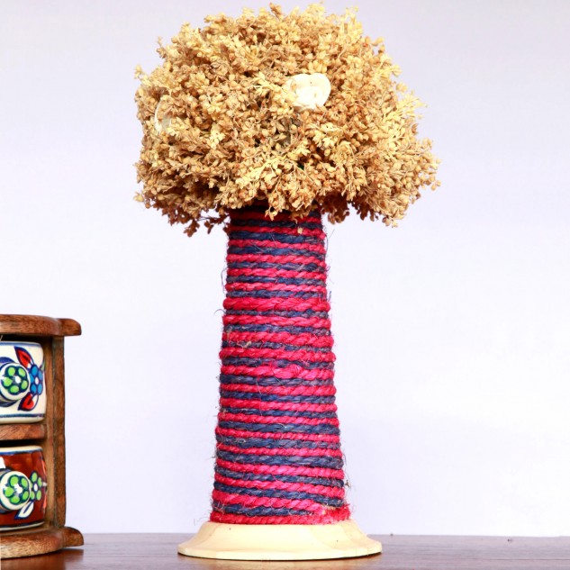 Handcrafted Natural Con with Coir Flower Arrangement