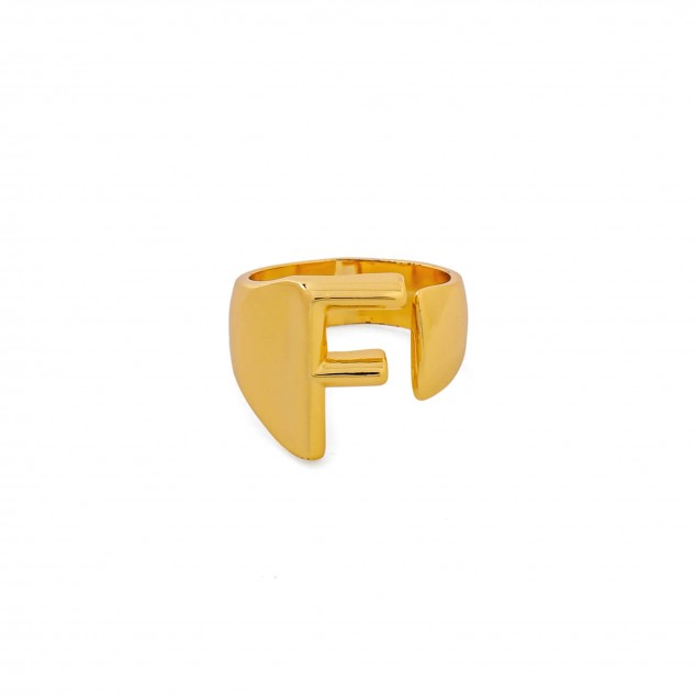 A-Z Letter Gold Color Metal Adjustable Opening Rings For Women Initials  Name Alphabet Creative Finger Ring Trendy Party Jewelry - Walmart.com