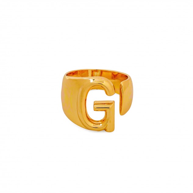 G letter gold ring Weight :- 9.700 g... - Raja Ram jwellers | Facebook