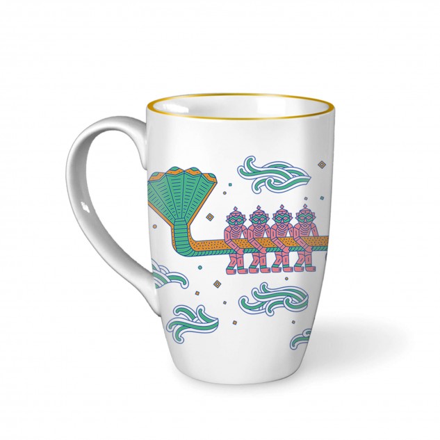 Manthan Porcelain Mug - Multicolour, Churn