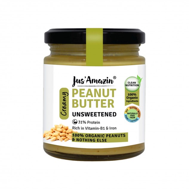 Unsweetened Creamy Organic Peanut Butter